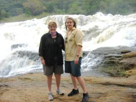 PhotoID:11756, Cynthia and Katrina visit Murchison Falls on the Nile River