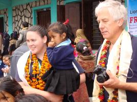 PhotoID:11679, Sherrie Lee pictured meeting the locals in Nepal