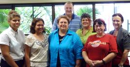 PhotoID:13880, Prof Bronwyn Fredericks (centre in blue) with other participants in the TEP Workshop