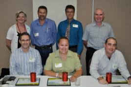 PhotoID:8090, Back L to R - Dr Fae Martin, Keith Fullard, Kim Martin, Assoc Prof David Jorgensen; Front L to R - Tony Loveday, Caitie Wilson and Dr Steven Senini.