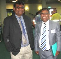 PhotoID:13000, Prof Raman Singh (left) with CQUni Maintenance Management lecturer Subhash Sharma