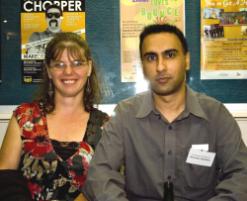 PhotoID:6490, Selena Standfast and Amrinder Wadhwa enjoyed the Performing Arts students' performance of Sweet Charity.