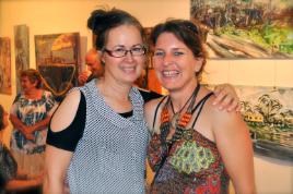 PhotoID:12228, Ainslie McMahon and Veronika Zeil are ready to display their landscapes