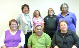 PhotoID:12764, Professor Fredericks (front right) with some of the board members and staff of Link Up (Qld)