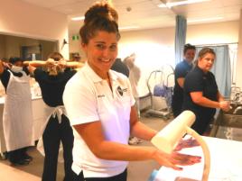 PhotoID:14552, Townsville's Jayde Luke passes the scrub test at the Residential School in Mackay. 