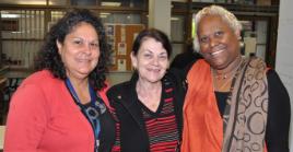 PhotoID:14826, Barbara Hatfield from Qld Health with Narelle Pasco (representing the National Congress of Australia's First People) and Kaylene Butler from Kima Consultant