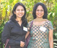 PhotoID:11389, PhD graduate Riti Sharan and her mother Lissum in Rockhampton to celebrate graduation