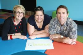 PhotoID:13630, CQUniversity's Sue Davis, interdisciplinary artist Leah Barclay and Ben McMullen from Sunshine Coast Council 