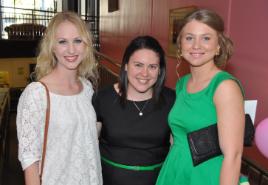 PhotoID:13496, L-R Jessie-Mae Harvey, Sherrie Lee, Amy Busby-White were among those celebrating at the badging ceremony