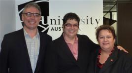 PhotoID:14913, Paul Travers (BMA), Angela Leitch (DETE) and Prof Bronwyn Fredericks (CQUniversity). 