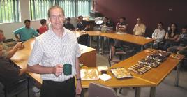 PhotoID:8563, Phil meets some of his Rockampton Campus colleagues at a 'welcome' morning tea