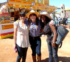 PhotoID:13129, Kellie Rundell (pictured centre at the  famous Mt Isa Rodeo) had the chance for social activities during her clinical placement