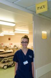 PhotoID:13508, Hannah Strawson on board the hospital ship