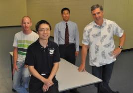 PhotoID:8016, Grant recipients Dr Mitch Duncan, Dr Yang Xiang, Professor Qing-Long Han and Professor Kerry Mummery.