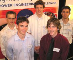 PhotoID:4141, Bursary holders (from left) Joshua Worley, John Amsler, Alexander Bletchley, Nathaniel Dunnett and Phillip Kaighin