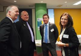 PhotoID:13225, L-R Dr Greg McMillan, Professor Scott Bowman, Nik Babovic and Anita Woods from the Bays Hospital Group