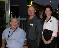 PhotoID:13432, Cr Rob Pyne and CQUniversity's Paul Oliveri and Jodie Savina. 