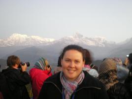 PhotoID:11701, Sherrie takes in the scenery in Nepal