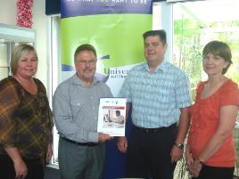 PhotoID:8669, Robyn Collins (CQUniversity Faculty rep), Geoff Fleming (President, MITN), Dr Pierre Viljoen and Maree Franettovich (CQUniversity Faculty rep)