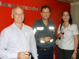 PhotoID:12102, Ralph Johnson, Kim Gebers and Roanna Brady enjoy catching up at the CQUniversity Alumni and Supporters event. 