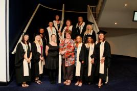 PhotoID:13801, HealthTrain graduates celebrate at the CQUniversity Graduation Ceremony in Melbourne. 