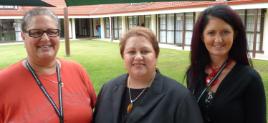 PhotoID:13781, Prof Bronwyn Fredericks (centre) with Dr Stephanie Gilbert and Leanne Holt (the Wollotuka Institute, University of Newcastle).