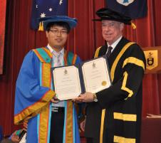 PhotoID:13201, Dr Dawei Zhang with Deputy Chancellor Charles Ware