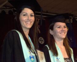 PhotoID:6333, The Gamblin sisters - Kelly and Cindy - graduated in Rockhampton this week.