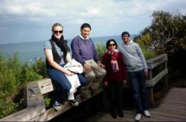 PhotoID:11484, CQUni researchers take a break along the Great Ocean Road