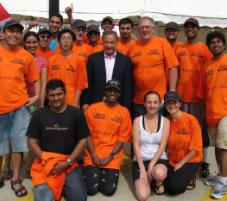 PhotoID:4039, Triumphant team with the Mayor of Melbourne Hon John So