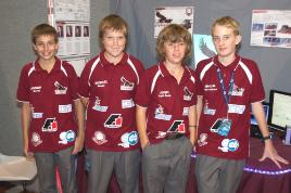 PhotoID:9834, North Rockhampton High competitors L-R Jordan Acutt, Michael Harmsworth, Josh Richardson and Shaun Patterson