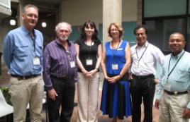 PhotoID:10023, L-R Professor Kerry Walsh (Rockhampton); Professor Ross Lehman (Sydney); Dr Fiona Coulson (Rockhampton); Associate Professor Lorna Moxham; Professor Sheikh Rahman (Melbourne) and Dr Sanath Alahakoon (Gladstone)