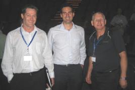 PhotoID:6422, Left to right - Ross Redgrove (BGC Contracting), Chris Rodwell (Aust. Industry Group), Chris Lancaster (Geofabrics Australasia P/L)