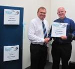 PhotoID:11933, Fitzroy Basin Association Chair Charlie Wilson welcomes CQUniversity Vice-Chancellor Scott Bowman to the river health partnership