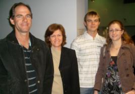 PhotoID:9172, James and Judy Young, Robert Wedemeyer and Stephanie Young celebrate at the awards and prizes ceremony.