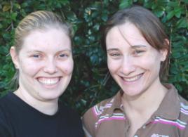 PhotoID:5844, Scholarship holders Amy Hayhurst (left) and Jodie Giese are now more focused on their studies