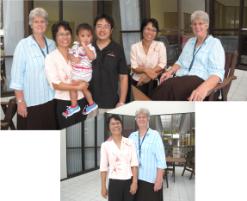 PhotoID:8575, Dawn Hay meets former student Amornrat and her family during their visit to Rockhampton