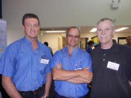 PhotoID:12243, Kevin Walter, Glenn Barker and Paul Bowen show interest in a Mackay chapter of PMIQ. 