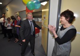 PhotoID:12983, Deputy VC Graham Pegg and Head of Services Dr Julie Willans help launch the ALC in Rockhampton 