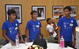 PhotoID:11552, 'WALK into the street life of Delhi' guides proudly display their CQUniversity Australia t-shirts.