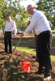 PhotoID:7939, Vice-Chancellor Plants the Wollemi Pine