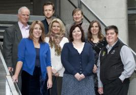 PhotoID:12735, Engagement Australia Board members (L-R) (back row) Professor Jude Butcher, Ben Roche, and Associate Professor Diana Whitton, (front row)  Sharon Douglas, Jacqui Martin, Letitia Fickel, Traci Gamblin and Professor Pierre Viljoen.  Absent Dr Rob Brown and Carol-Joy Patrick