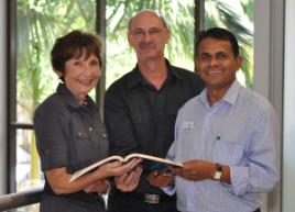 PhotoID:10590, CQUniversity's Dr Roberta (Bobby) Harreveld, Dr Patrick Keleher and Arun Patil have just published a new book together which looks at work integrated learning across the world.