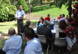 PhotoID:14457, The US Consul General addresses CQUniversity staff and students during a luncheon reception