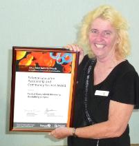 PhotoID:11515, Dr Rosie Thrupp accepted the award on behalf of the campus