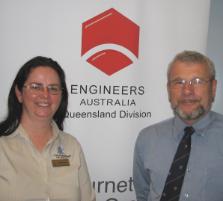 PhotoID:4596, Guest speaker David Starr with Desirae Kirby from CQU