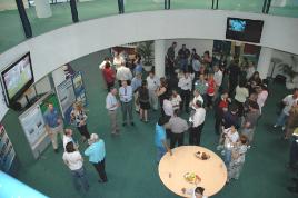 PhotoID:9994, Guests gather at the Leo Zussino Building. LINK for a larger image