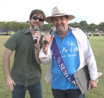 PhotoID:7234, ABC Radio's Craig Zonca and CQUniversity's Tony Gubbins 'miking' around