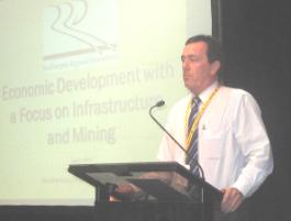 PhotoID:7517, Rockhampton Regional Development chief executive Gary Kerr describes the billions of dollars of industry proposals on the books