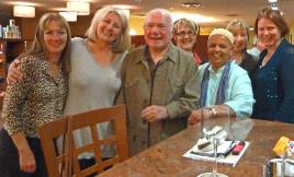 PhotoID:10376, Australian academics with Elliot Eisner at a recent conference in Arizona. L-R Robyn Gibson, Lexi Cutcher, Elliot Eisner, Sue Davis, Lariane Fonseca, Margaret Baguley, Robyn Ewing